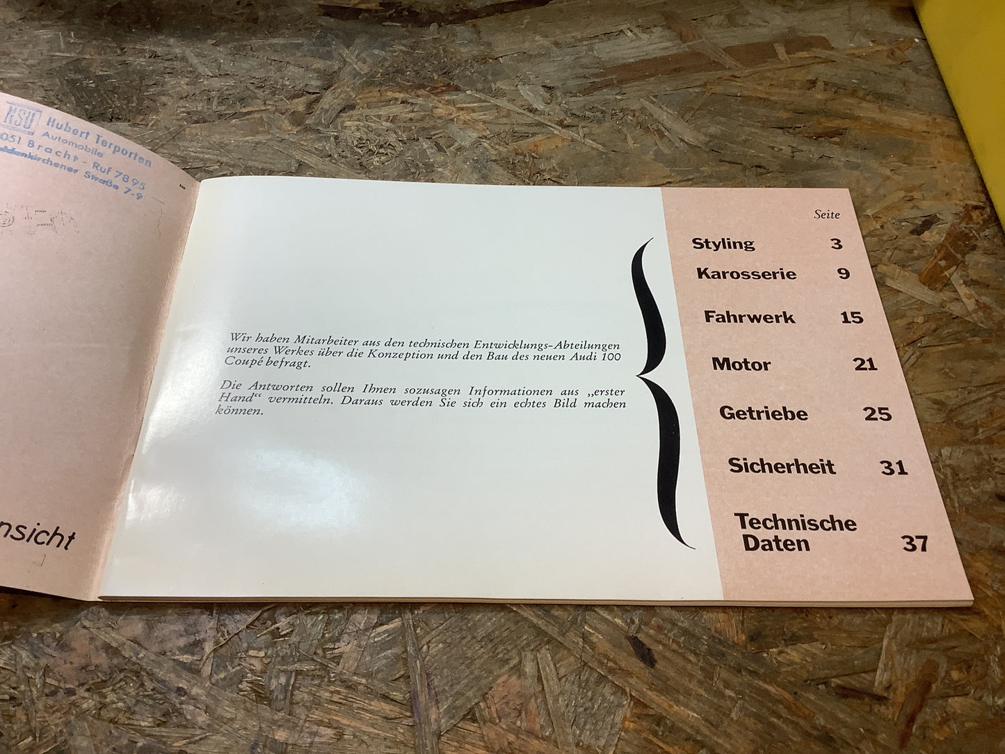 Audi 100 Coupé Heft