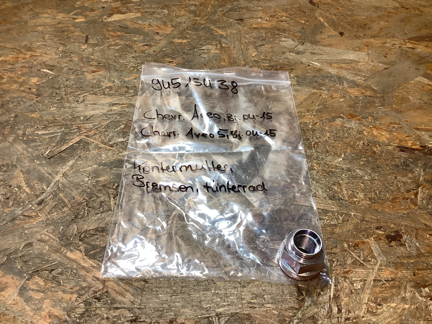 Chevrolet Aveo, Bj. 04-15; Chevrolet Aveo 5, Bj. 04-15 Kontermutter, Bremsen, Hinterrad Original GM NEU