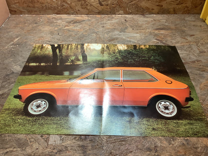 Der Neue Audi 50 Zeitschrift + Poster August/September 1974