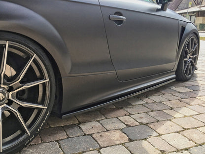 CUP Seitenschweller Audi TT RS, TTS, 8J, Coupe + Roadster Schwarz Glanz