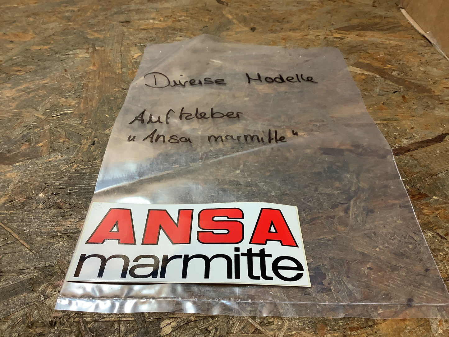 Aufkleber „Ansa marmitte“ Original NEU