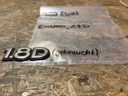 Emblem „1.8D“ Original Ford GEBRAUCHT