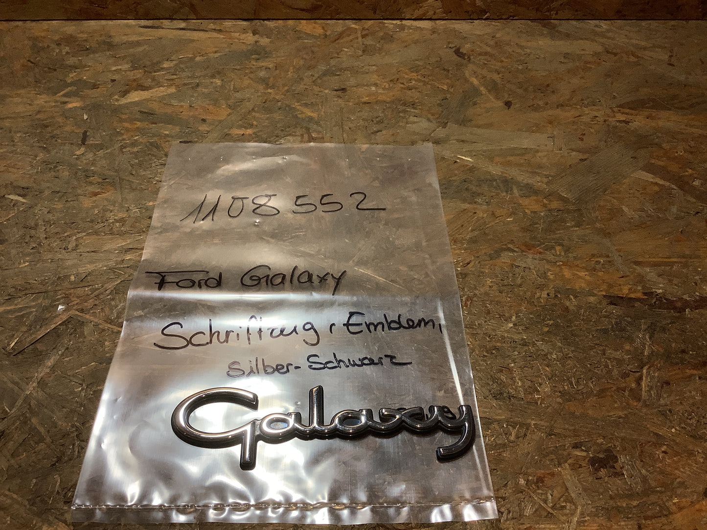 Ford Galaxy Schriftzug, Emblem, Silber-schwarz Original Ford NEU