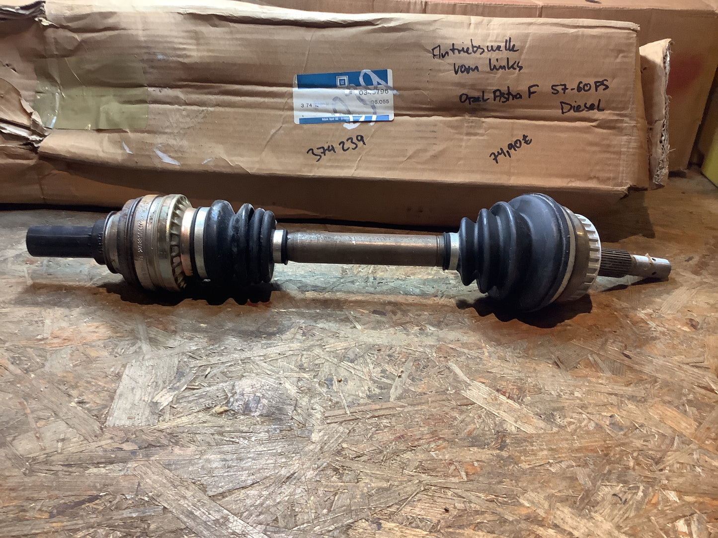 Opel Astra F 57-60 PS Diesel Antriebswelle vorn links Original GM NEU
