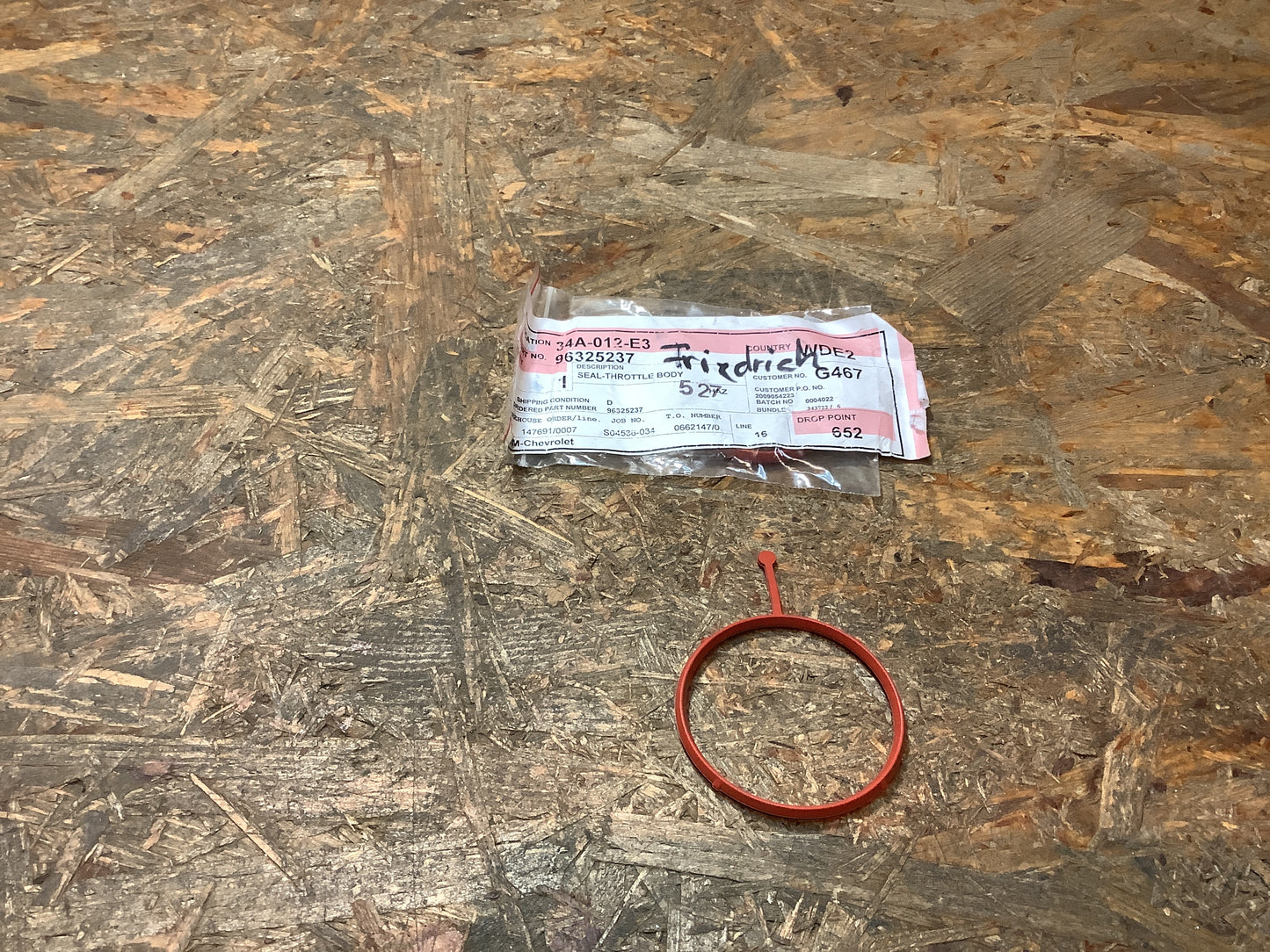 Chevrolet Kalos/Aveo Dichtung Drosselklappenkörper Original GM NEU