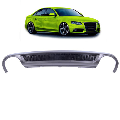 Heckstoßstange Diffusor Silbergrau passend für Audi A4 B8 8K 2007-2011