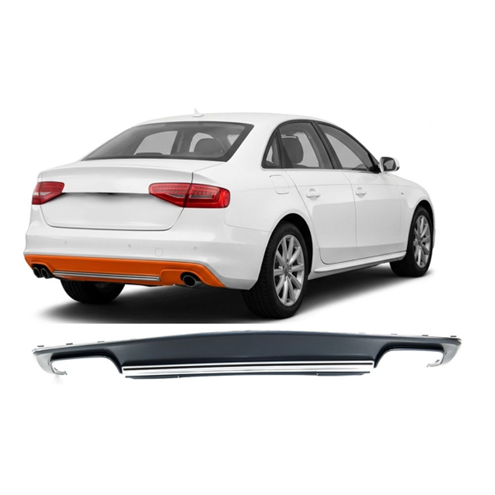 Heckstoßstange Diffusor Silbergrau passend für Audi A4 B8 8K 2012-2015