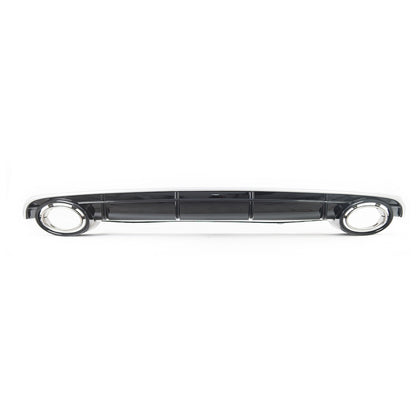 Heckstoßstange Diffusor Hochglanz Silber passend für Audi A6 C7 4G 2015-2018
