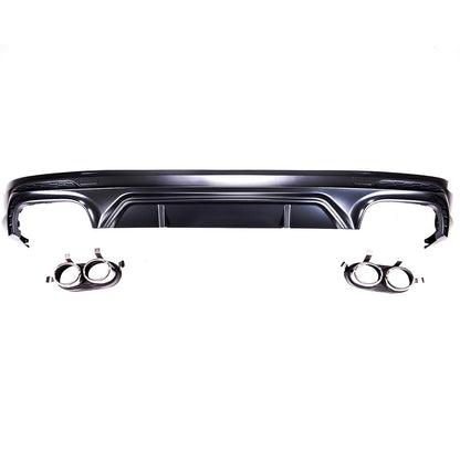 Heckstoßstange Diffusor mit Chrom Auspuffendrohren passend für Audi Q5 FY 2017-2024