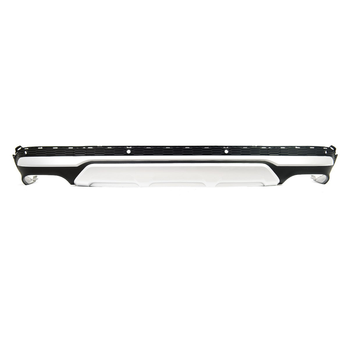 Heckdiffusor Silber mit Endrohren passend für Audi Q7 (4M) Facelift 2021-2024