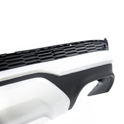 Heckdiffusor Silber mit Endrohren passend für Audi Q7 (4M) Facelift 2021-2024