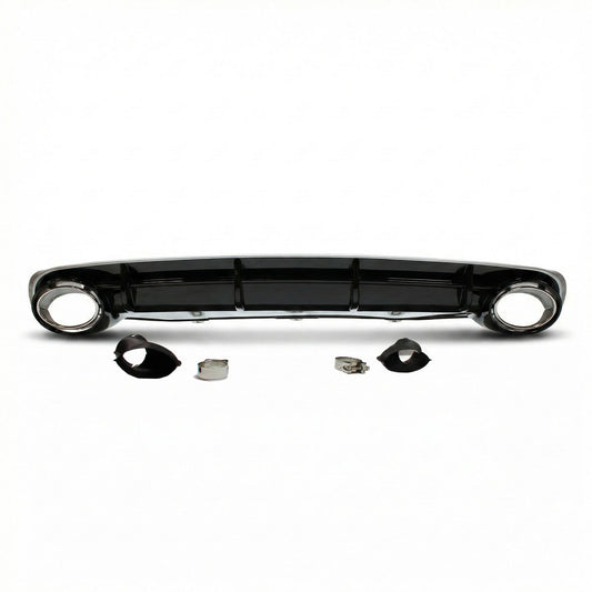 Heckstoßstange Diffusor Hochglanz Silber passend für Audi A6 C7 4G 2011-2015