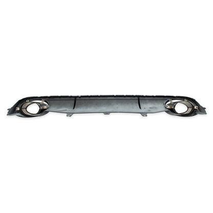 Heckstoßstange Diffusor Silber & Hochglanz Schwarz passend für Audi A7 4G Sportback 2010-2014