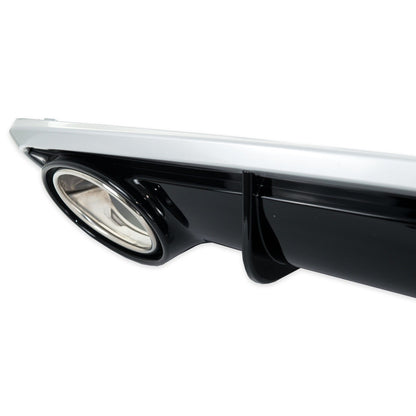 Heckstoßstange Diffusor Silber & Hochglanz Schwarz passend für Audi A7 4G 2015-2018