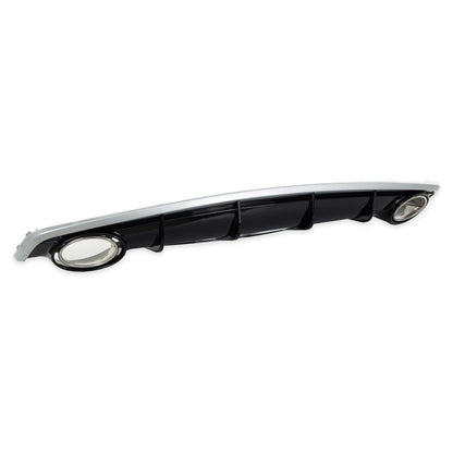 Heckstoßstange Diffusor Silber & Hochglanz Schwarz passend für Audi A7 4G 2015-2018