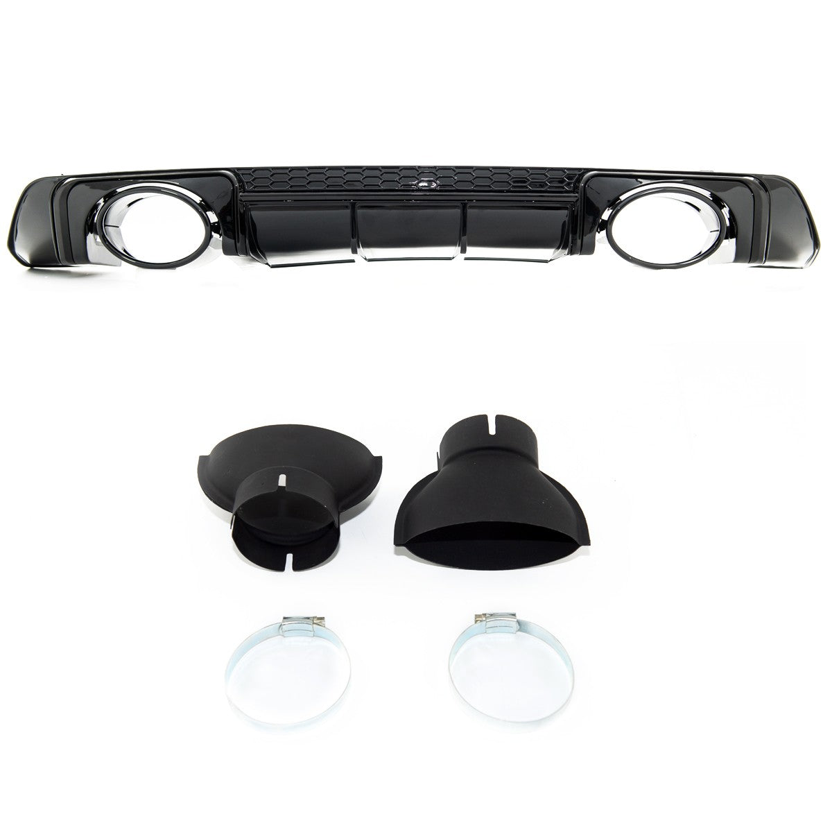 Heckstoßstange Diffusor Hochglanz Schwarz passend für Audi TT FV 8S 2014-2018