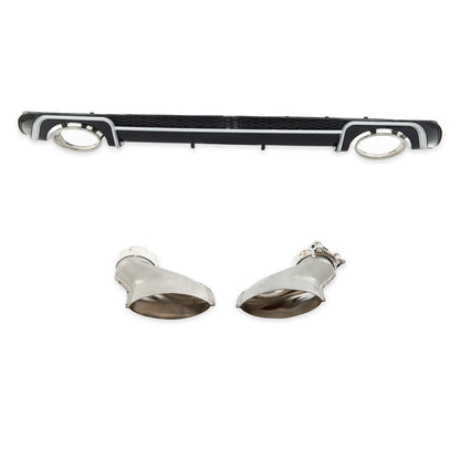 Heckdiffusor Silber & Hochglanz Schwarz passend für Audi A3 8V Sportback 2013-2015