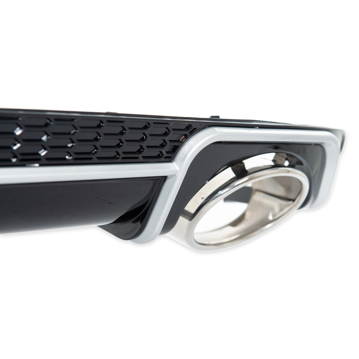 Heckdiffusor Silber & Hochglanz Schwarz passend für Audi A3 8V Sportback 2013-2015