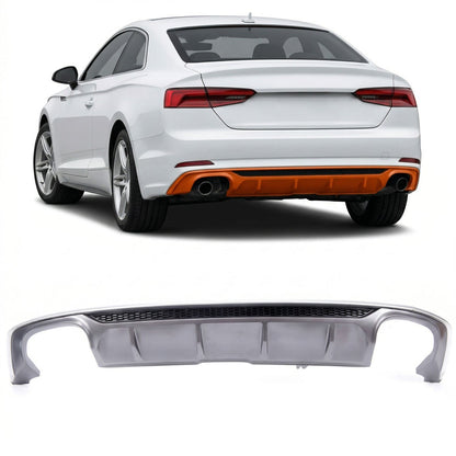 Heckstoßstange Diffusor Silbergrau passend für Audi A5 F5 2016-2020