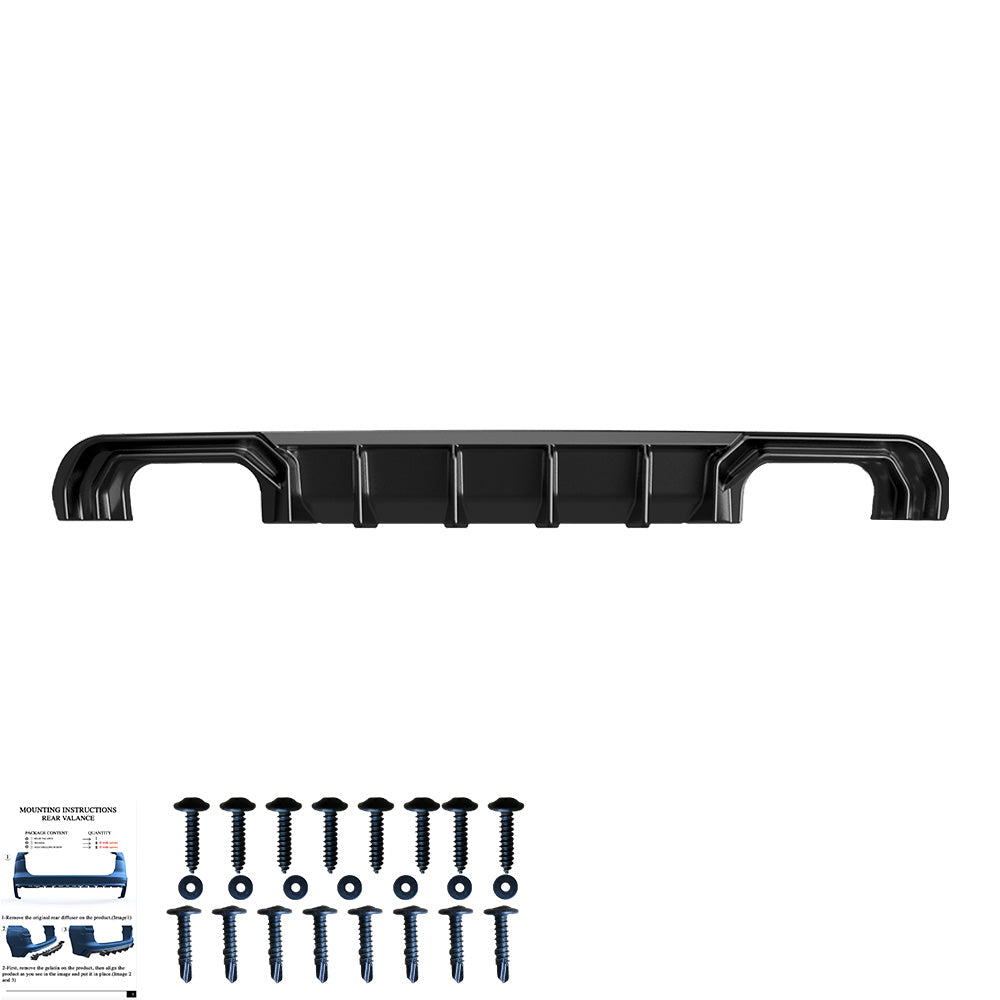 Heckdiffusor passend für Audi S3 Sportback 8V 2013-2016 Hochglanz Schwarz