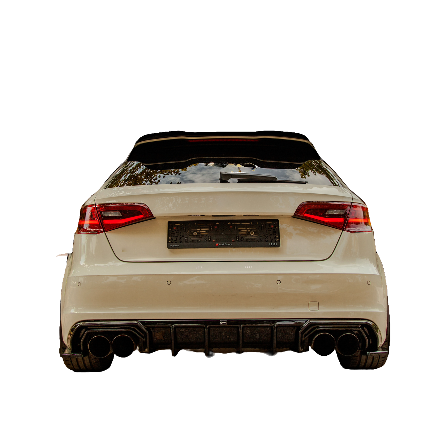 Heckdiffusor passend für Audi S3 Sportback 8V 2013-2016 Hochglanz Schwarz