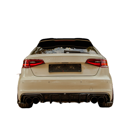 Heckdiffusor passend für Audi S3 Sportback 8V 2013-2016 Hochglanz Schwarz