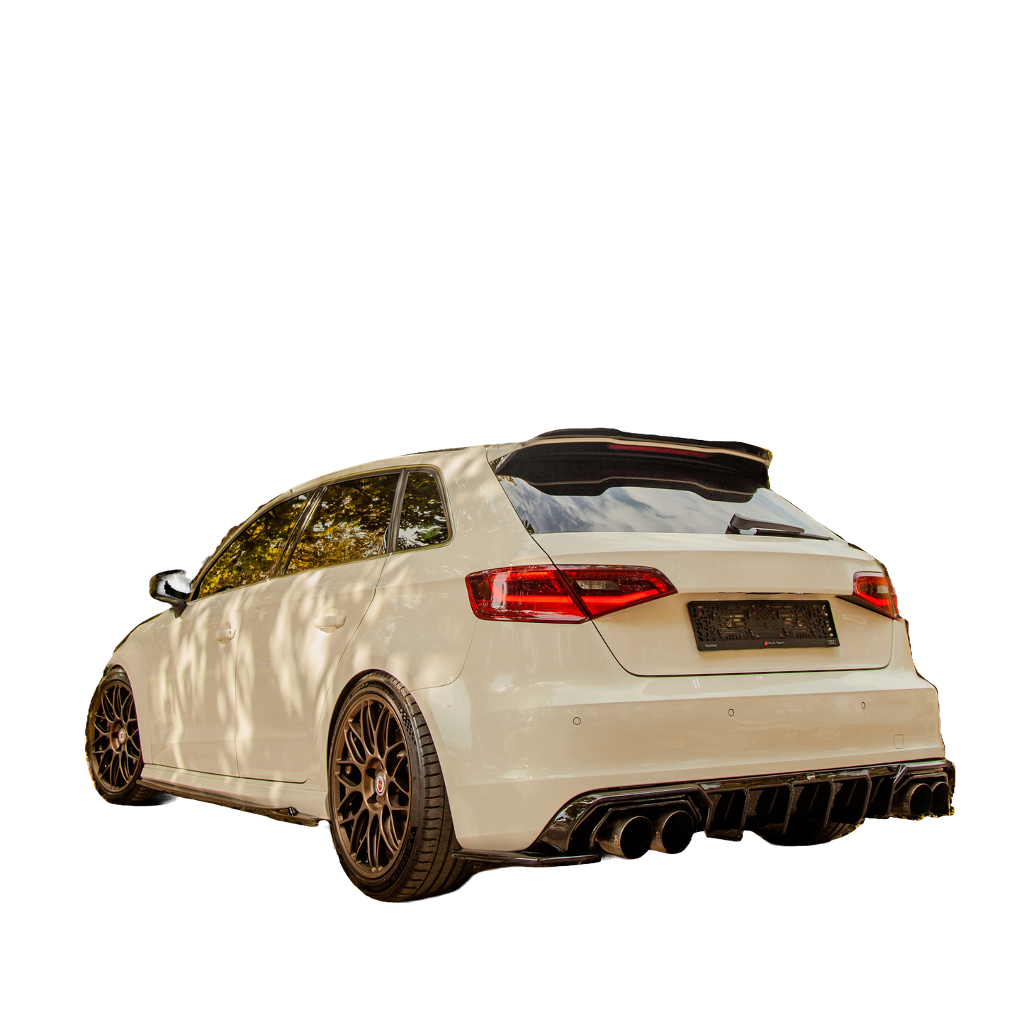 Heckdiffusor passend für Audi S3 Sportback 8V 2013-2016 Hochglanz Schwarz