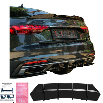 RV21.046 - Heckschürze passend für Audi A4 B9 Facelift 2019-2024 Hochglanz Schwarz
