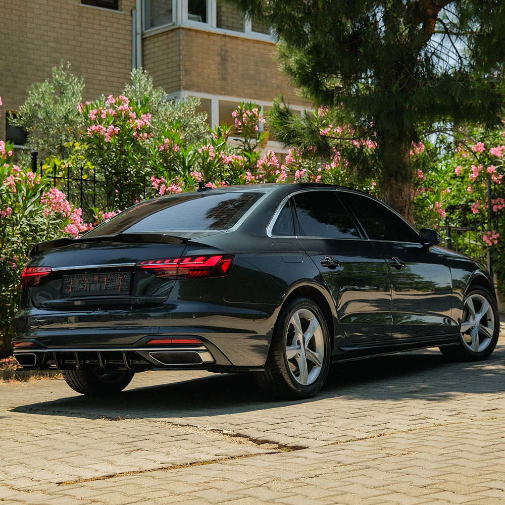 RV21.046 - Heckschürze passend für Audi A4 B9 Facelift 2019-2024 Hochglanz Schwarz