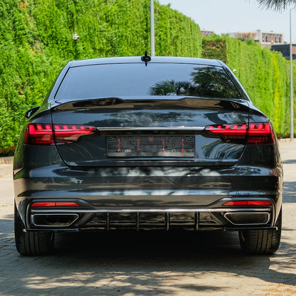 RV21.046 - Heckschürze passend für Audi A4 B9 Facelift 2019-2024 Hochglanz Schwarz
