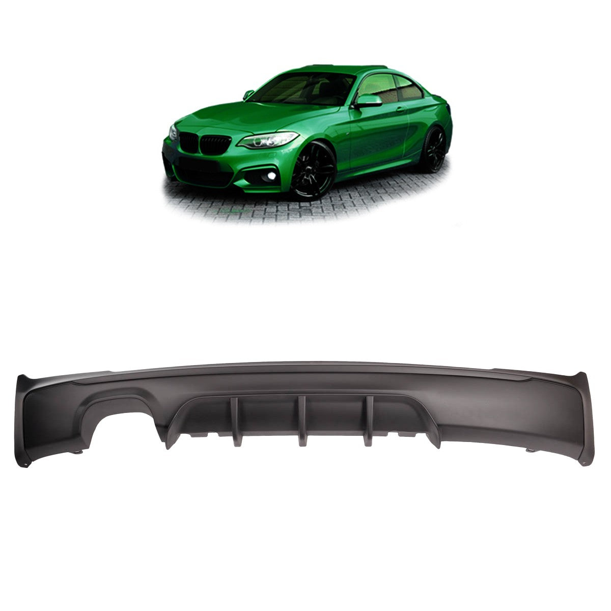 Heckstoßstange Diffusor passend für BMW 2er F22 F23 2013-2021