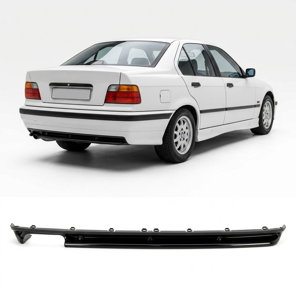Heckstoßstange Diffusor Hochglanz Schwarz passend für BMW 3er E36 1991-2000