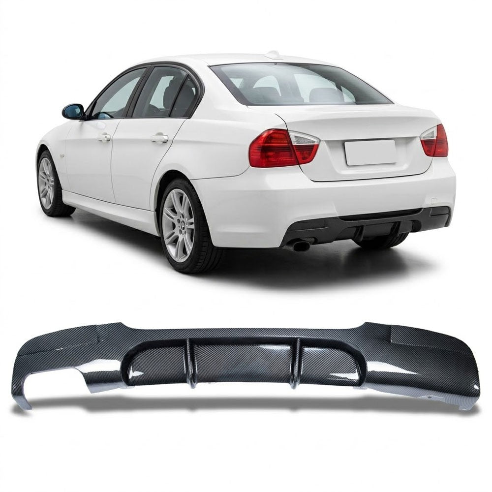 Heckstoßstange Diffusor Carbon-Optik passend für BMW 3er E90 E91 2004-2011