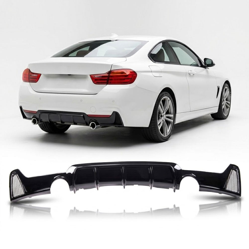 Heckspoiler Diffusor Hochglanz Schwarz passend für BMW 4er F32 F33 F36