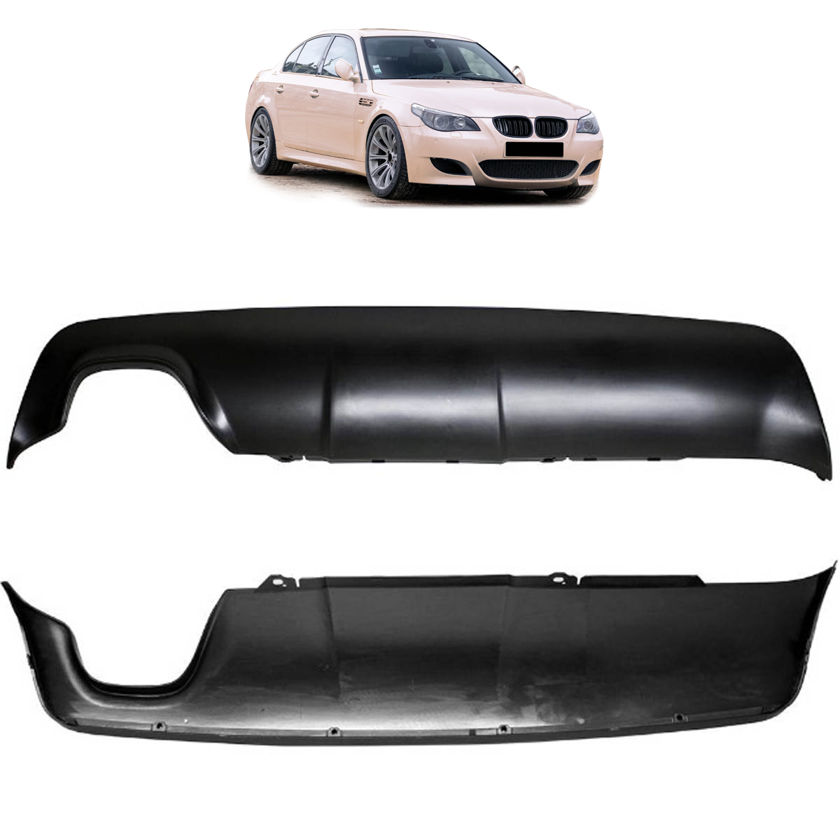Heckstoßstange Diffusor passend für BMW 5er E60 E61 2003-2010
