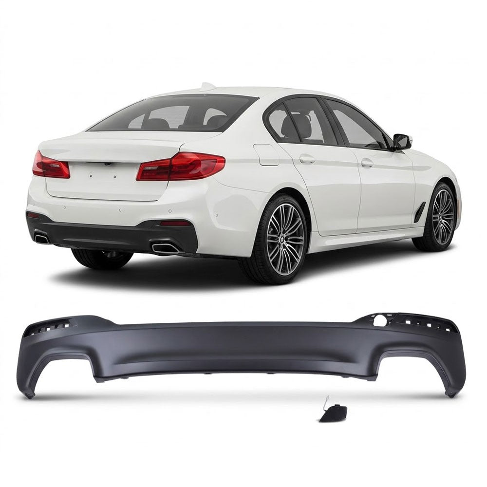 Heckstoßstange Diffusor Matt Schwarz passend für BMW 5er G30 G31 2016-2020