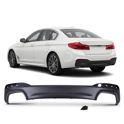 Heckstoßstange Diffusor Matt Schwarz passend für BMW 5er G30 G31 2016-2020
