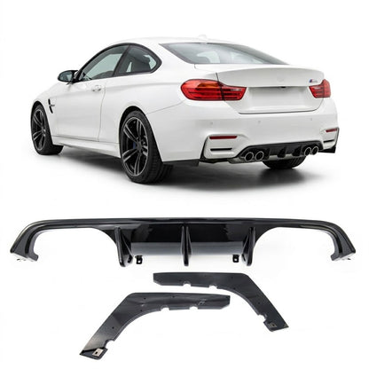 Diffusor passend für BMW 4 F82 F83 3 F80 Heck Hochglanz Schwarz