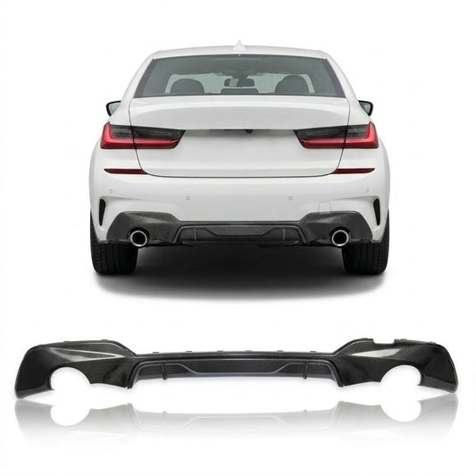 Heckspoiler Diffusor Carbon-Optik passend für BMW 3er 2019-2022