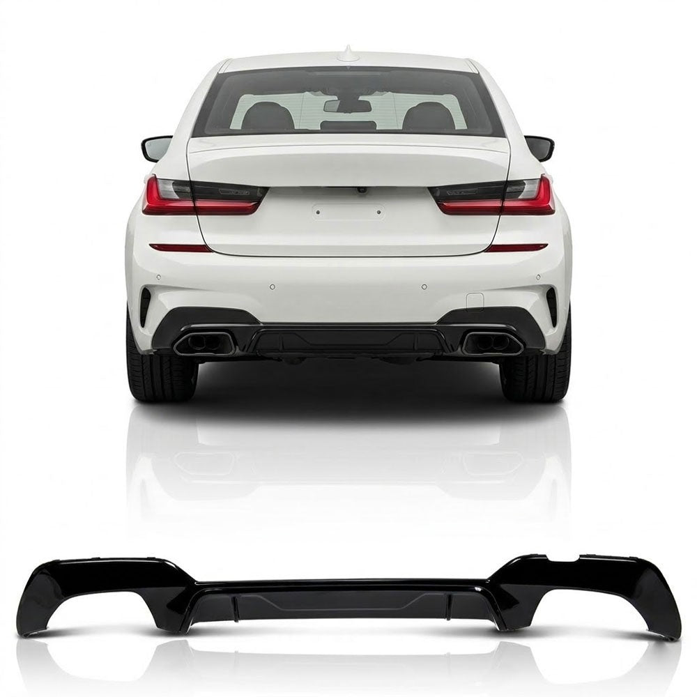 Heckdiffusor Hochglanz Schwarz passend für BMW 3er G20 G21 340i 2019-2022