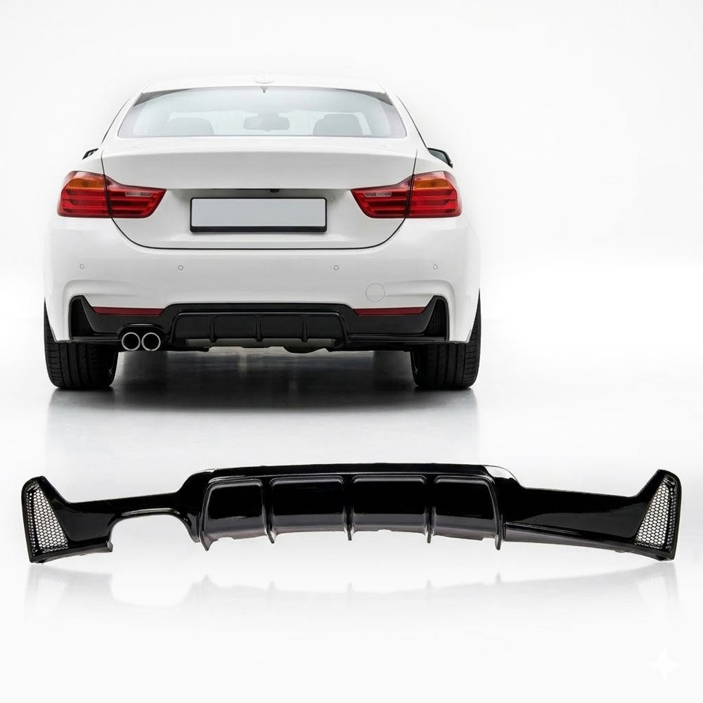 Heckdiffusor Hochglanz Schwarz passend für BMW 4er F32 F33 F36 2013-2020