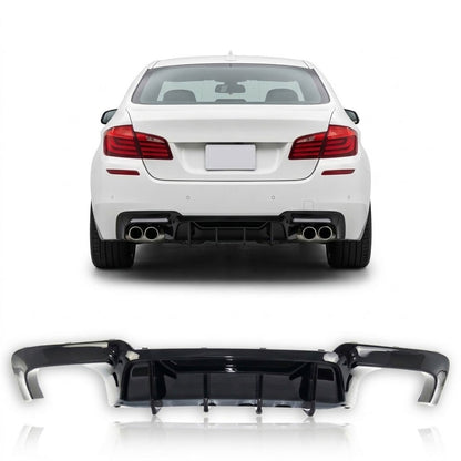Heckstoßstange Diffusor Hochglanz Schwarz passend für BMW 5er F10 F11 2009-2016