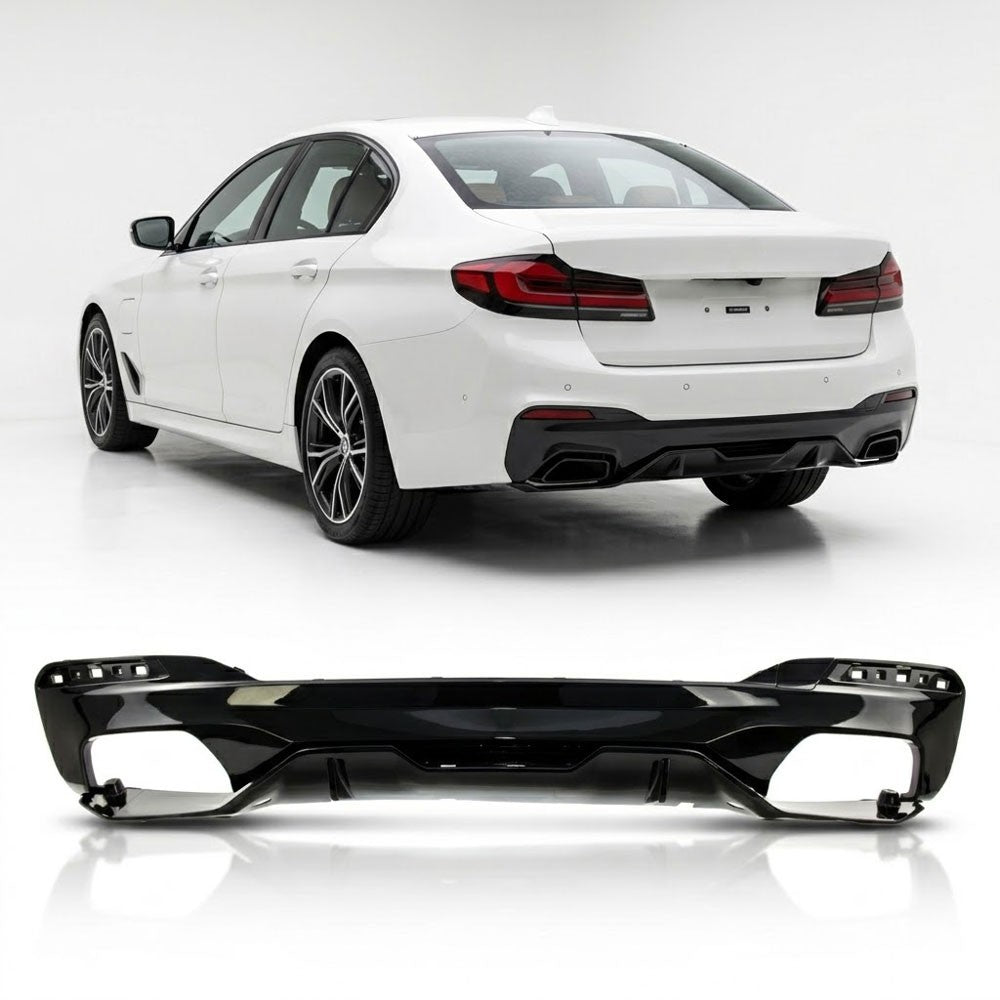 Heckdiffusor Hochglanz Schwarz passend für BMW 5er G30 G31 2016-2023