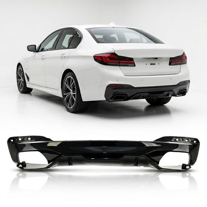 Heckdiffusor Hochglanz Schwarz passend für BMW 5er G30 G31 2016-2023