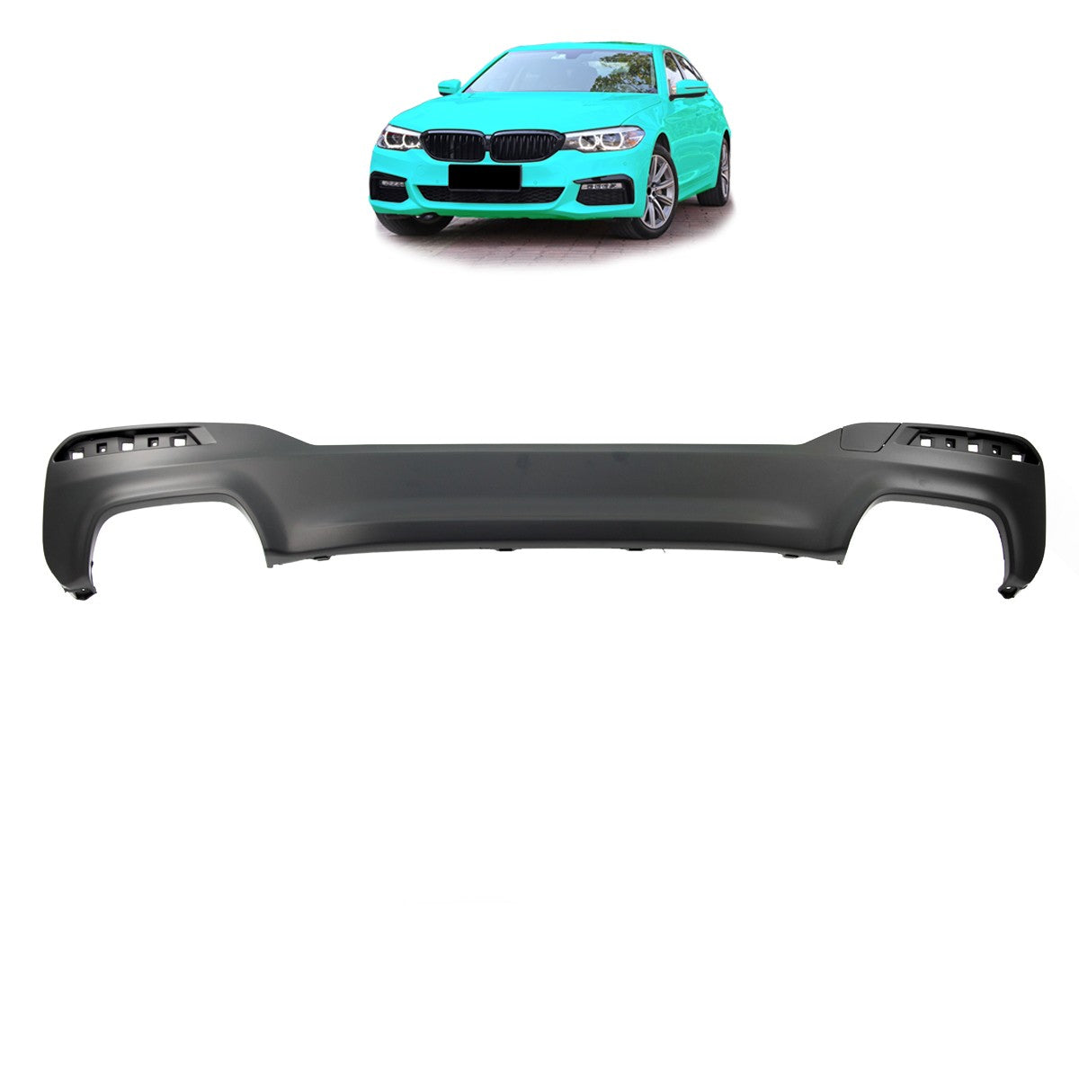 Heckspoiler Diffusor Matt Schwarz passend für BMW 5er G30 G31 2016-2020