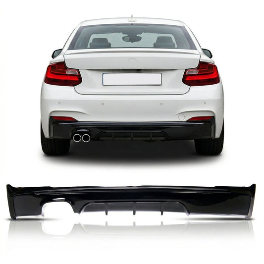 Heckdiffusor Hochglanz Schwarz passend für BMW 2er F22 F23 2014-2021