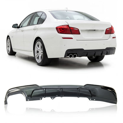 Heckstoßstange Diffusor Hochglanz Schwarz passend für BMW 5er F10 F11 2009-2016