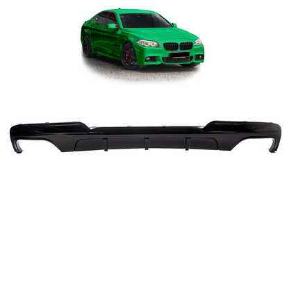 Heckdiffusor Hochglanz Schwarz Twin Auspuff passend für BMW 5er F10 F11 09-16