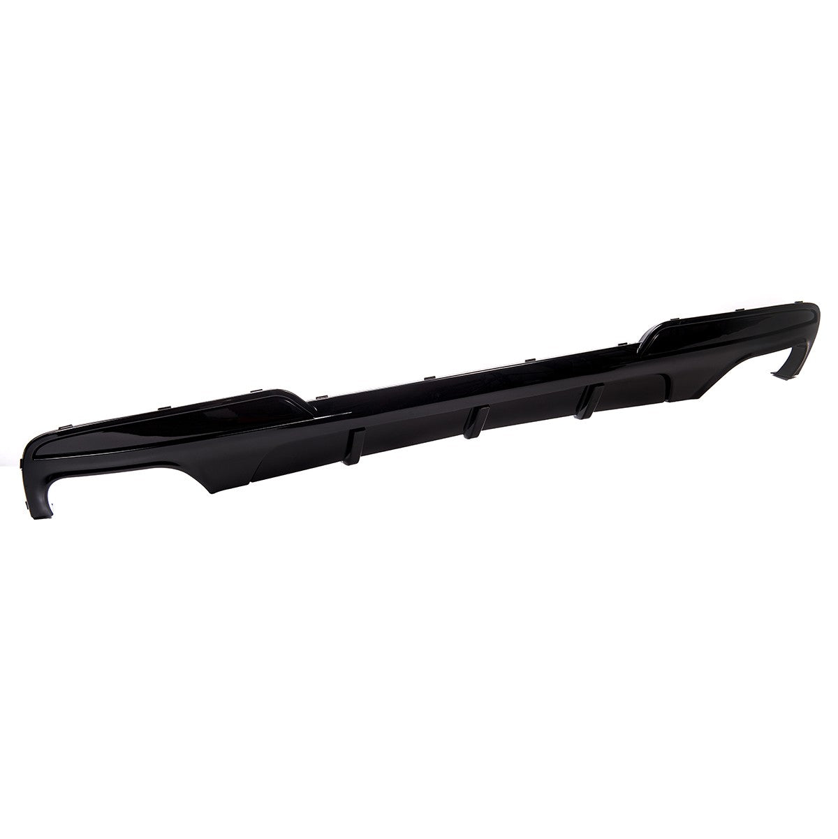 Heckdiffusor Hochglanz Schwarz Twin Auspuff passend für BMW 5er F10 F11 09-16