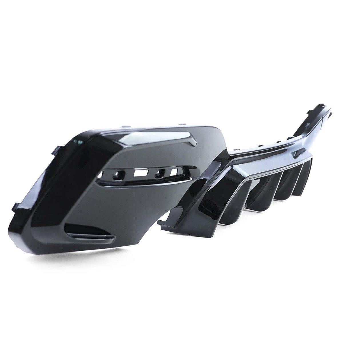 Heckstoßstange Diffusor Hochglanz Schwarz passend für BMW 1er F20 F21 Hatchback 2015-2019